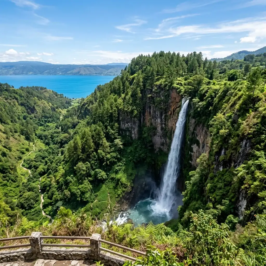 Air Terjun Sipiso-piso yang megah